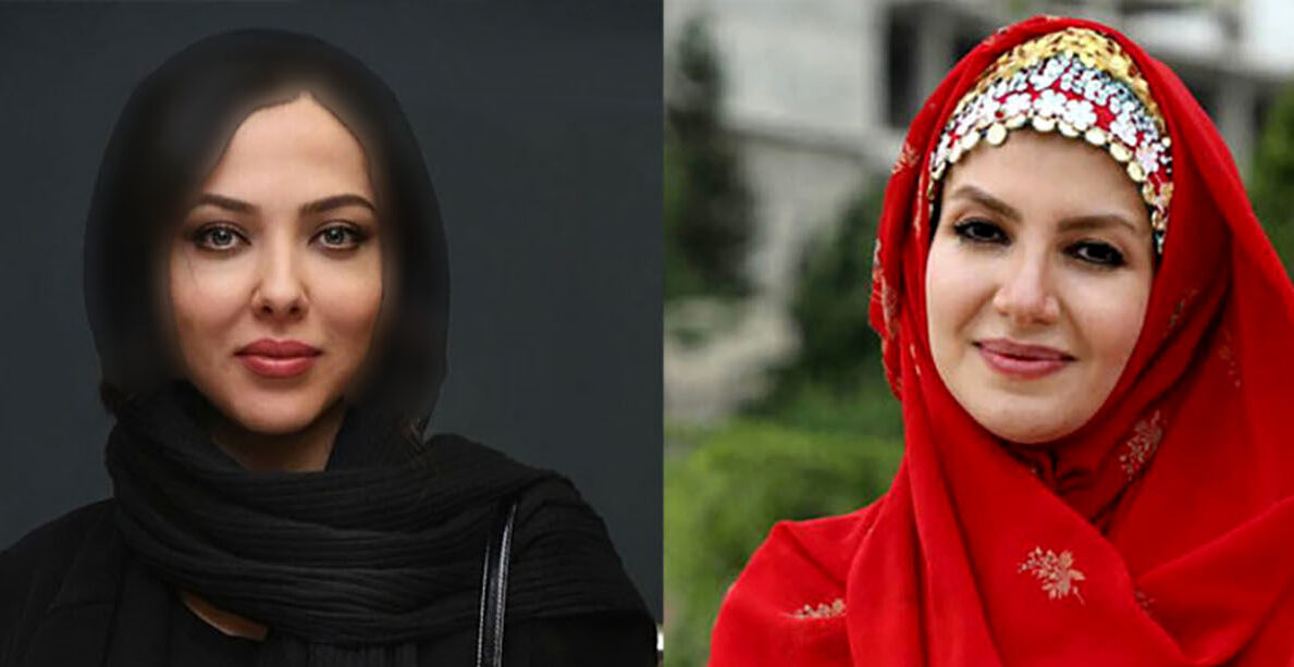 خاله شادونه و لیلا اوتادی  همزمان سیاهپوش شدند ! / آرایش غلیظ در آنتن صدا و سیما ! + عکس